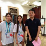 Ling Xi (right) with delegates to the 2014 Shanghai Youth Camp